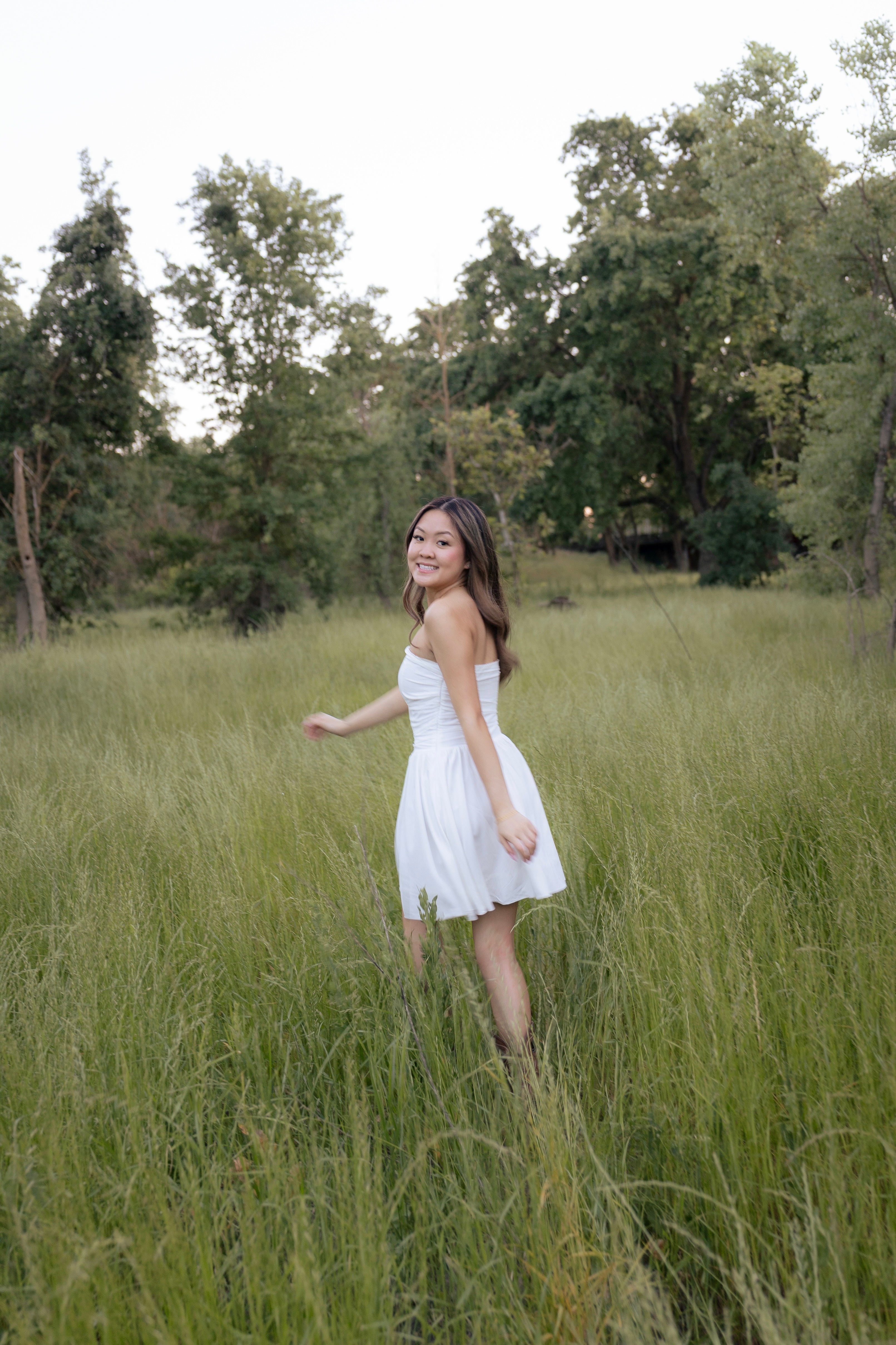 Senior portrait in meadow